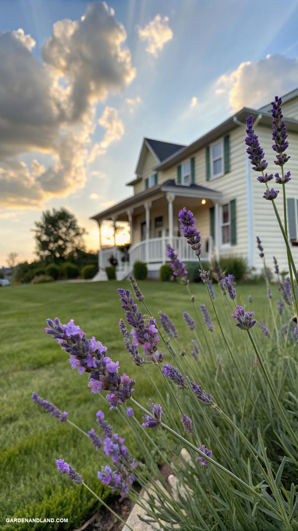 low growing shrubs for front of house Lavender for soothing scents and colors