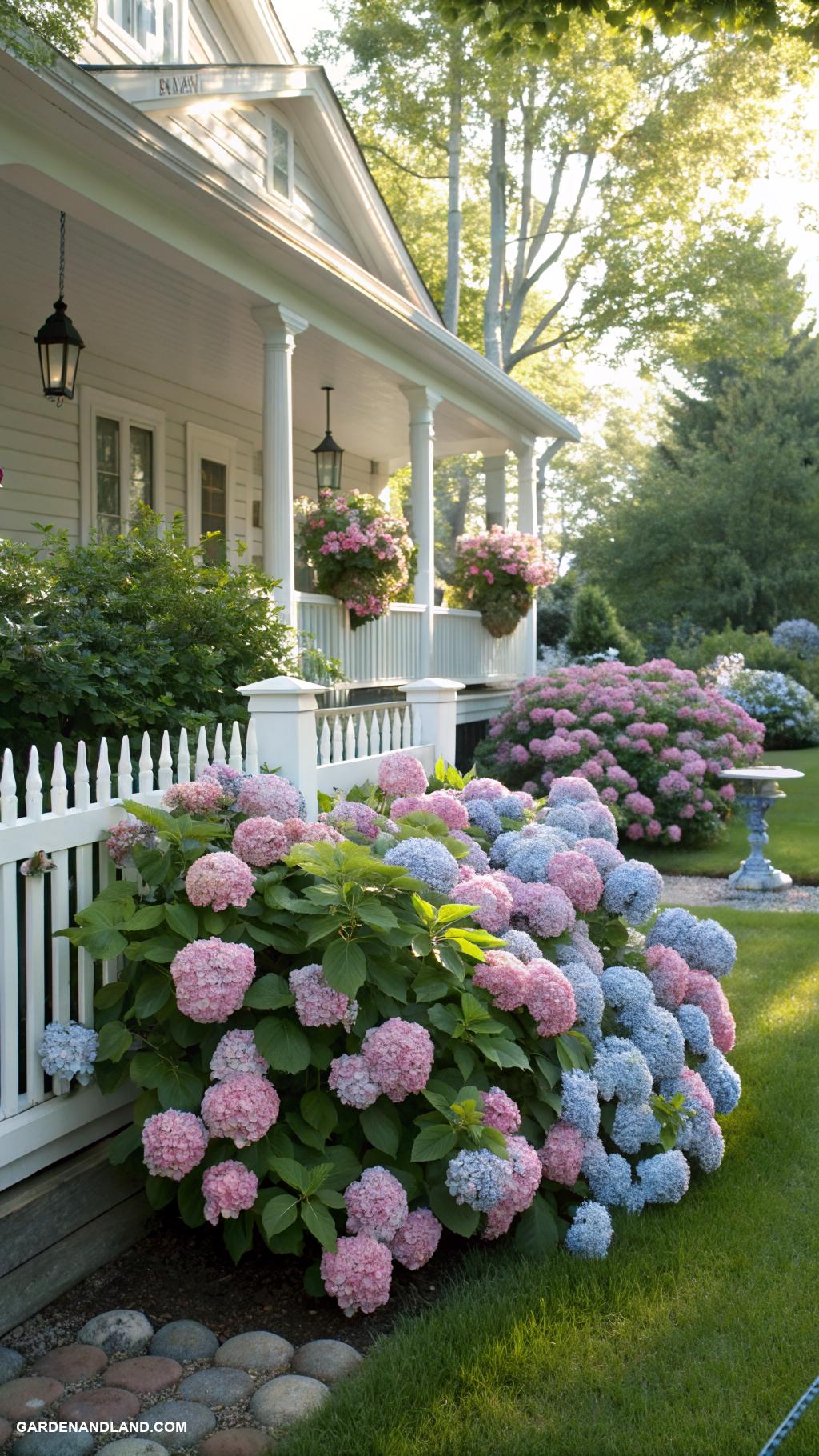 low growing shrubs for front of house Low growing Hydrangeas for beautiful blooms