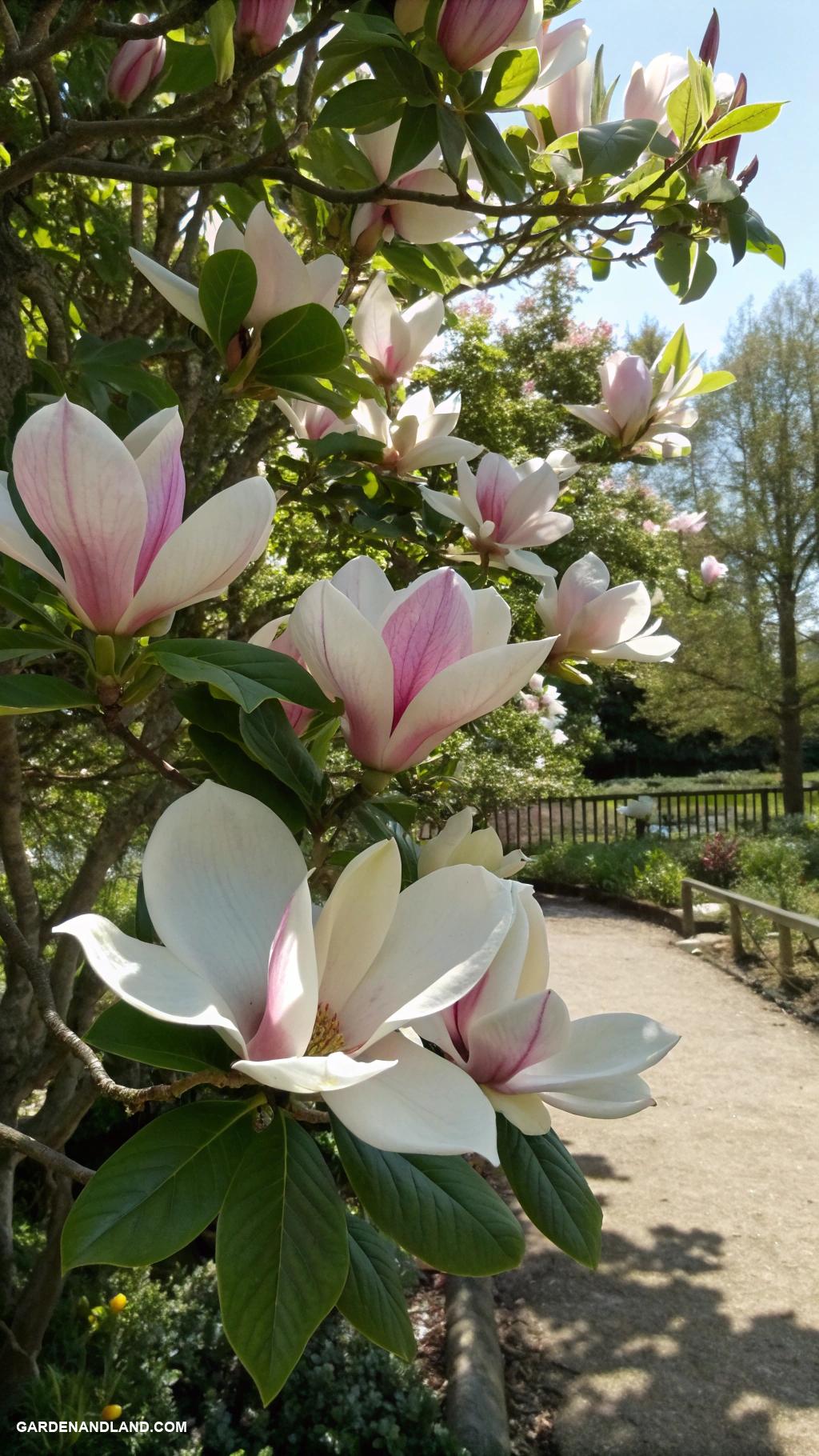 magnolia tree landscaping Cluster magnolias for dramatic visual impact