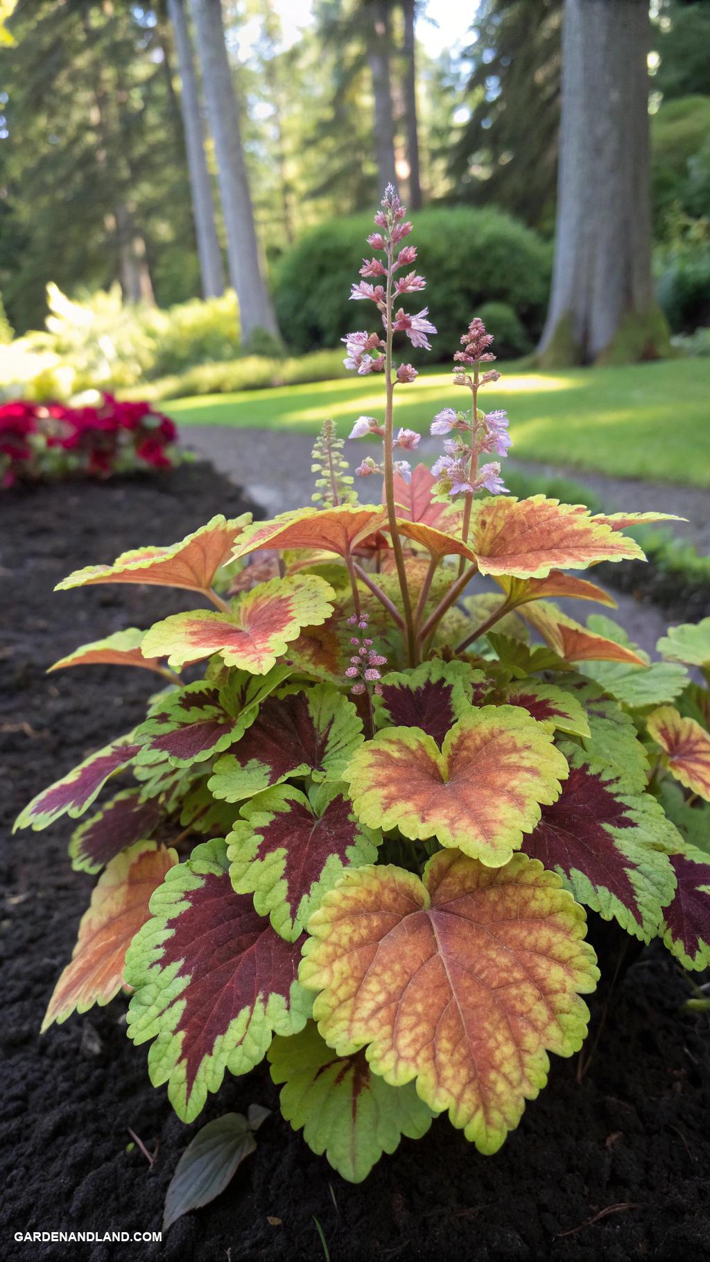 shade loving shrubs Coral bells for colorful leaves and flowers