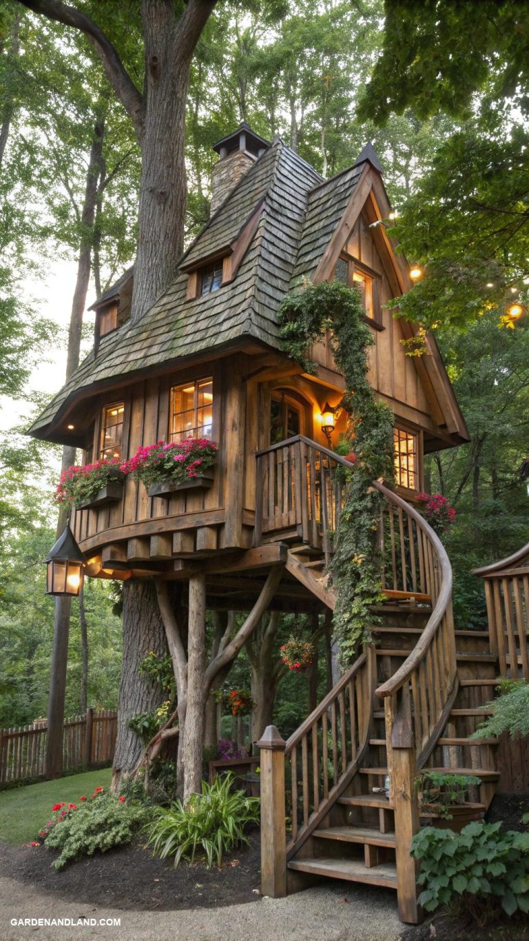 tree house ideas Fairy tale cottage style treehouse retreat