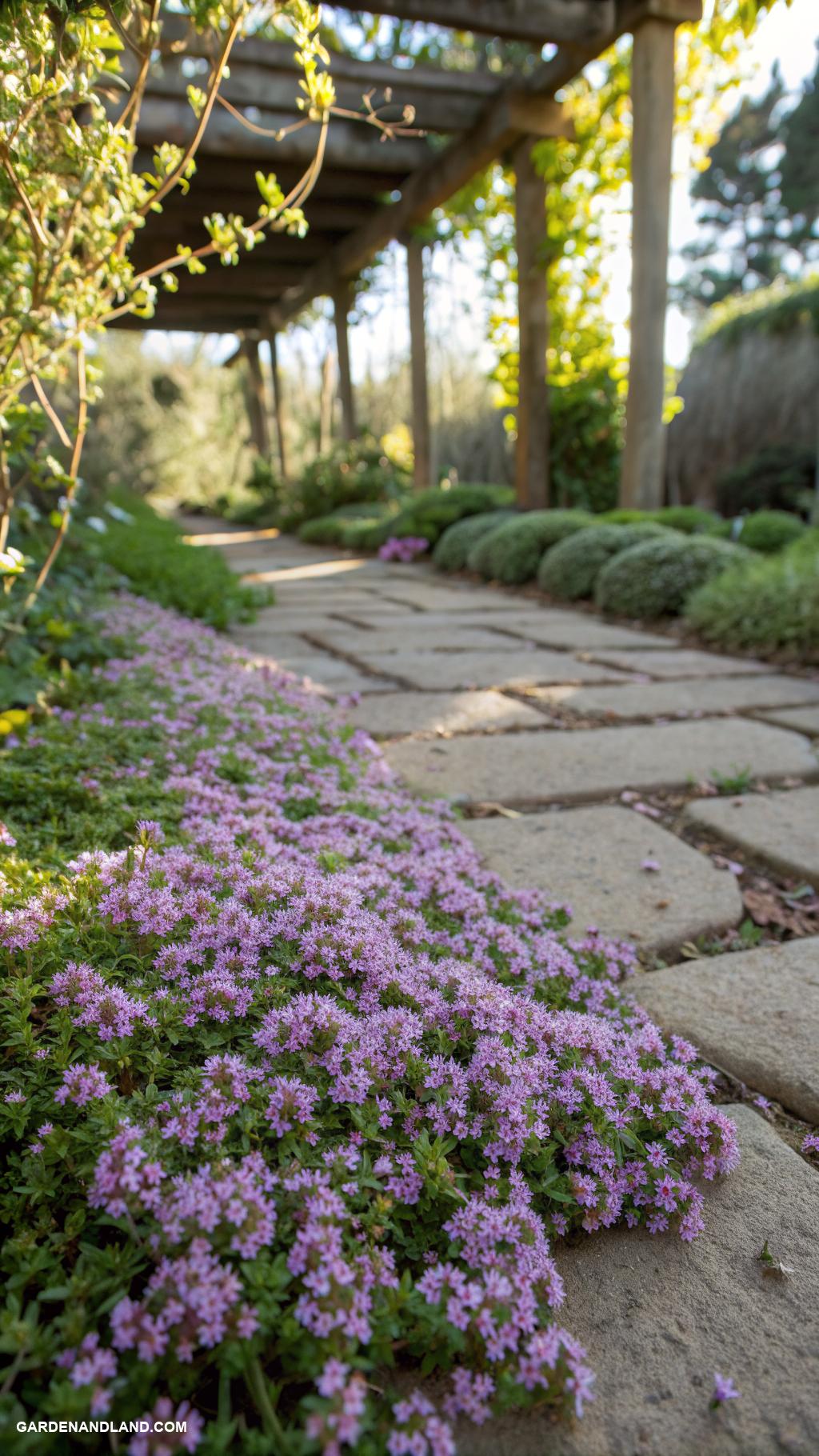 walkable ground cover Creeping Thyme for fragrant ground cover