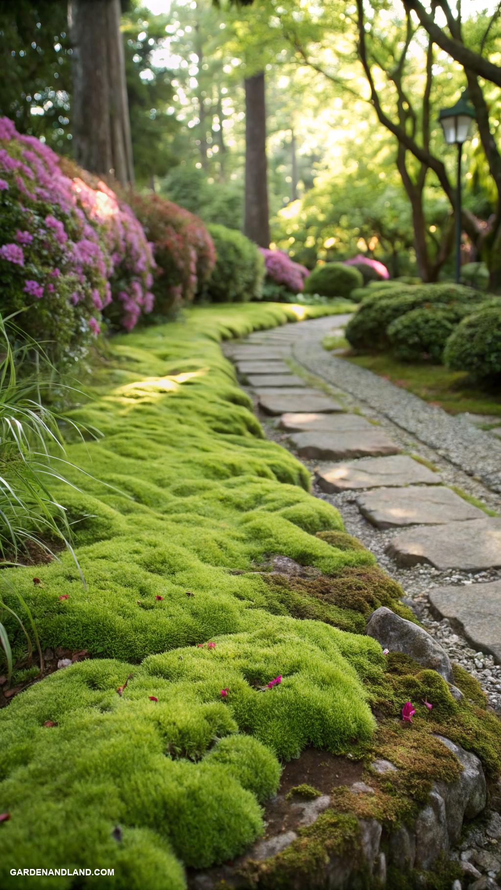 walkable ground cover Irish Moss for soothing green texture
