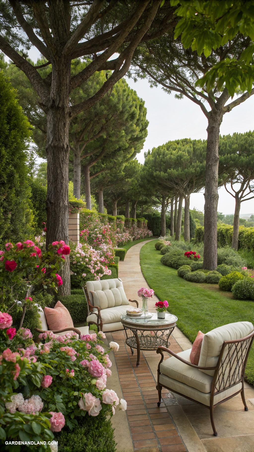 around the tree landscaping Use trees as natural privacy screens