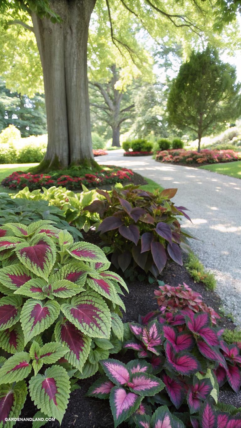 coleus planter ideas Coleus underplanting for larger trees