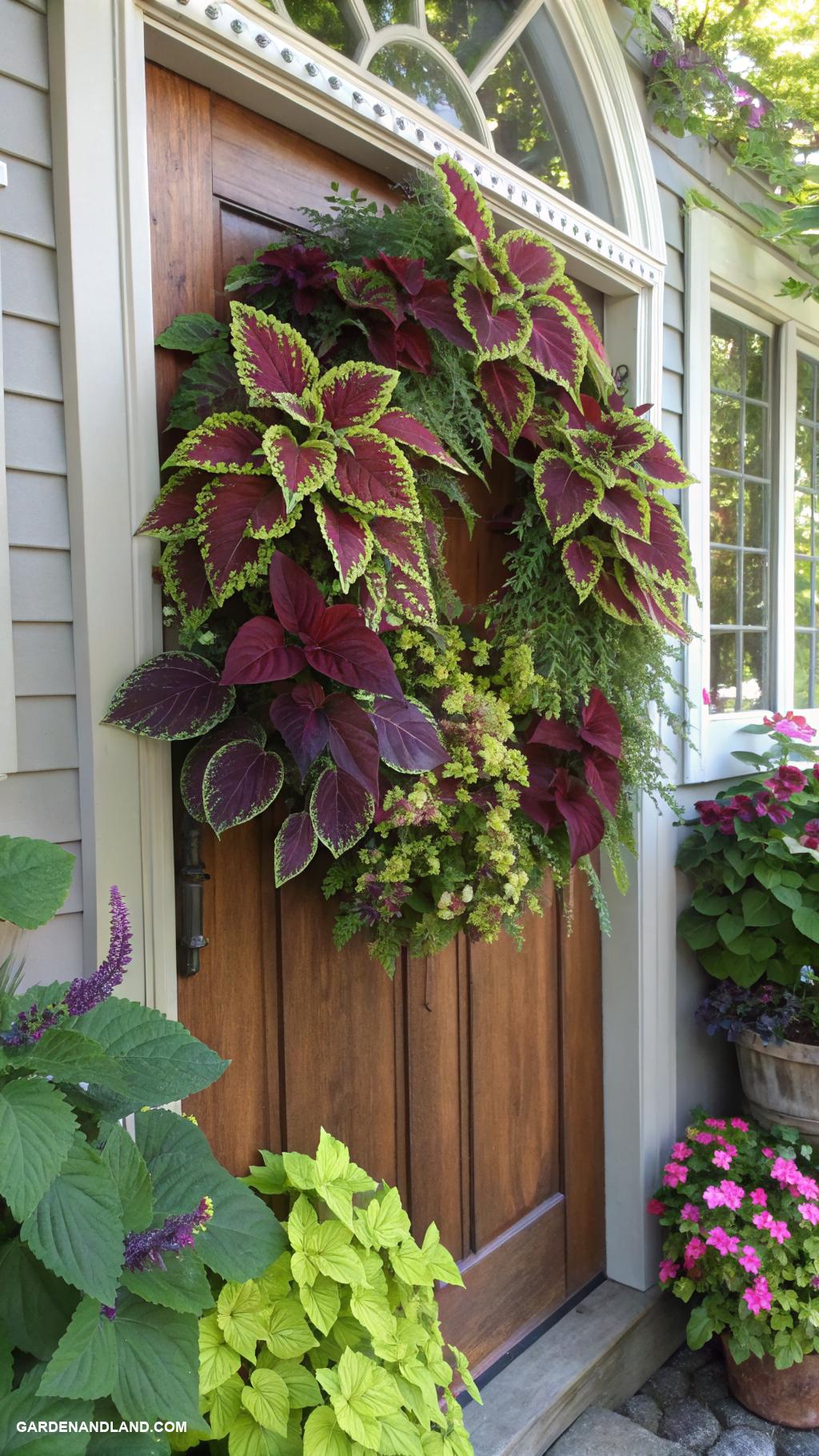 coleus planter ideas Coleus wreaths for door decorations