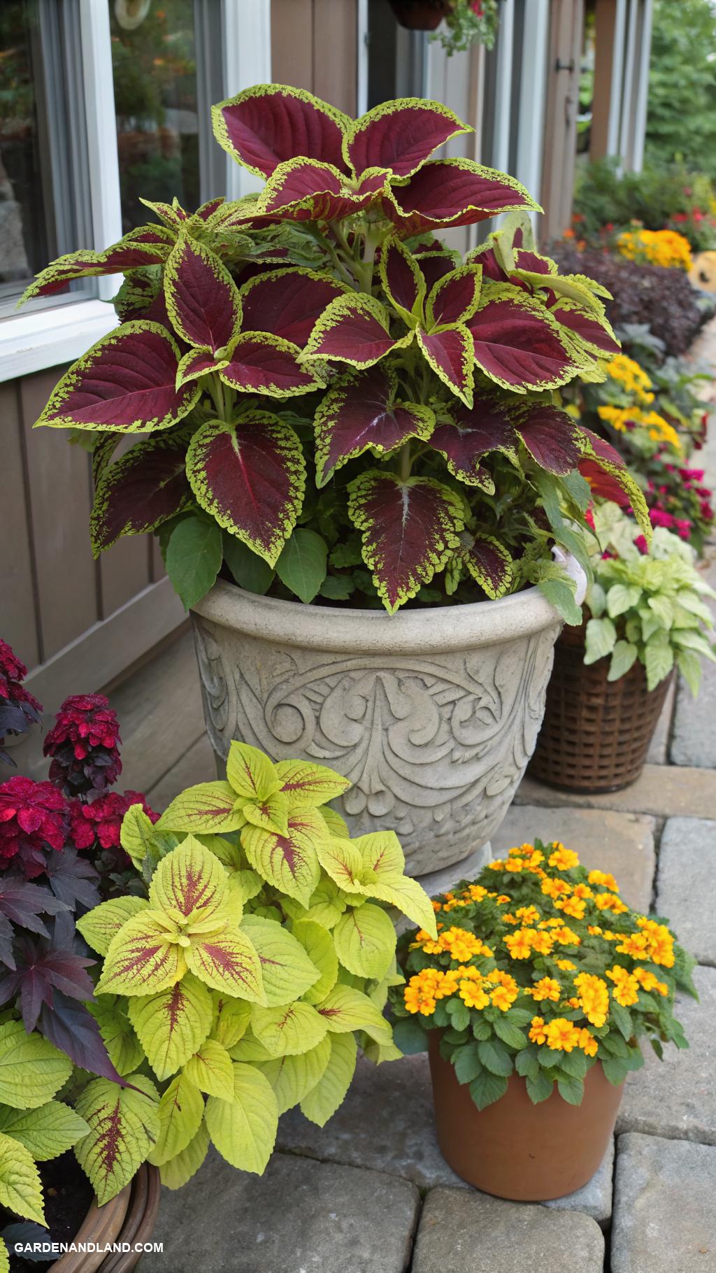 coleus planter ideas Container gardens with seasonal themes