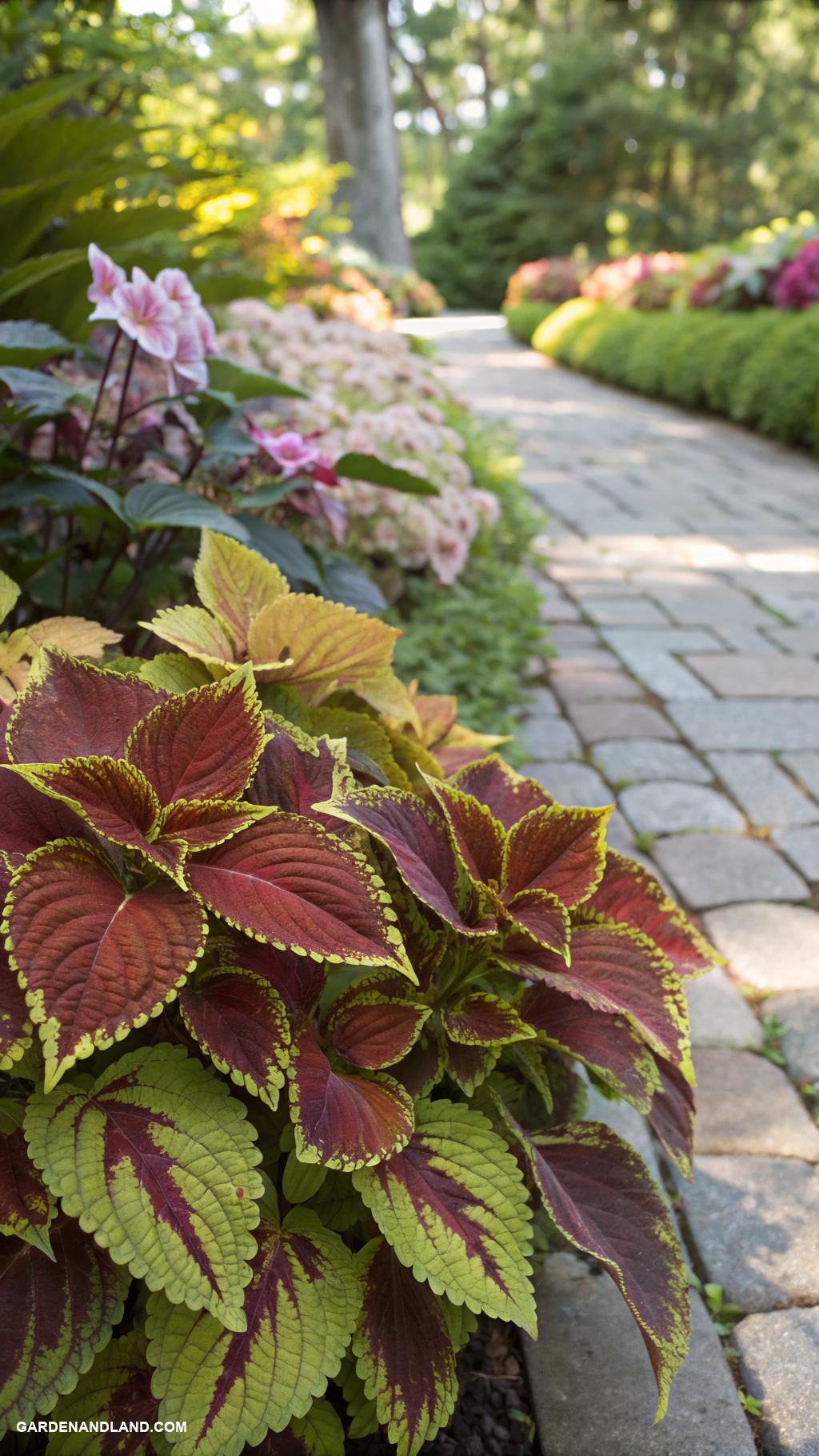 coleus planter ideas Garden border edges with colorful coleus