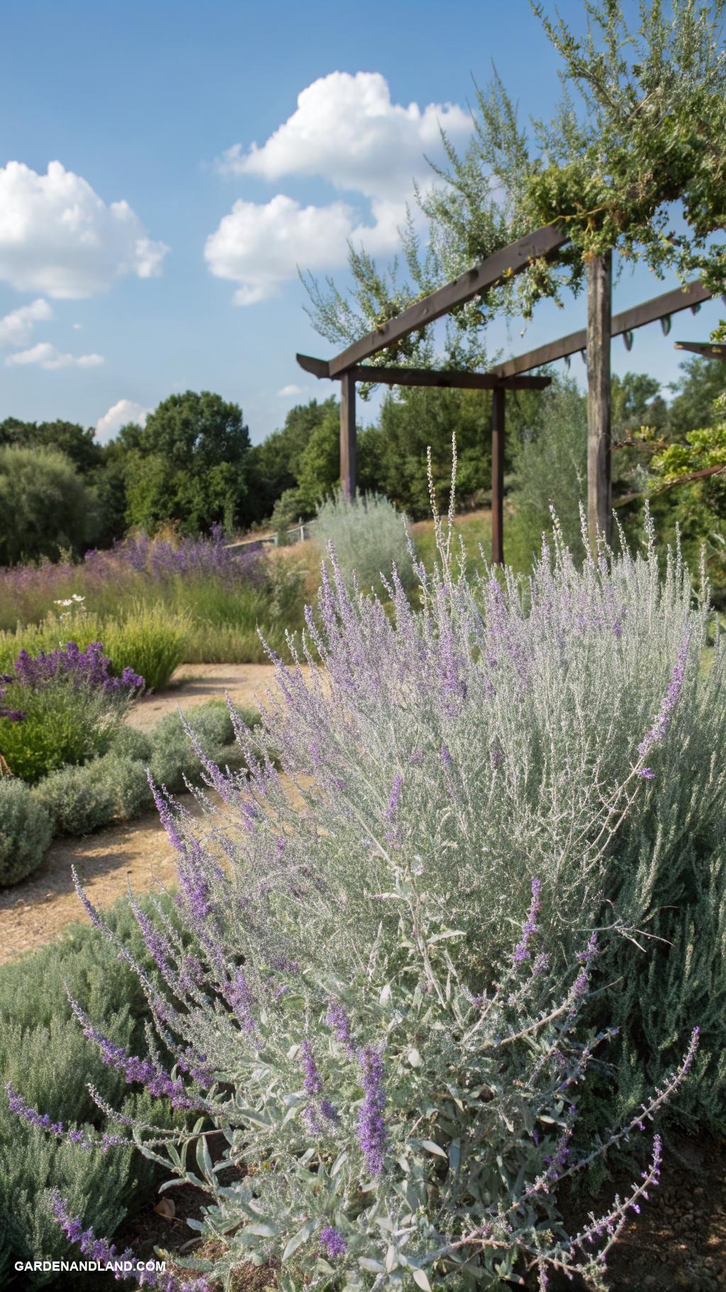 drought tolerant shrubs for full sun Russian sage offers silvery foliage and blooms