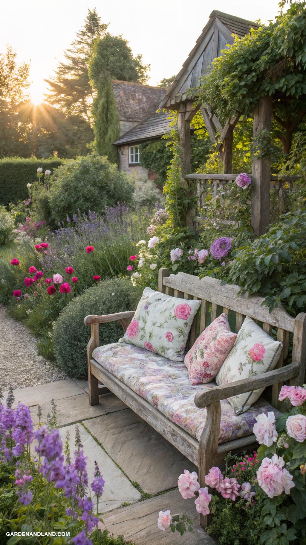 english garden ideas Repurposed wood for rustic garden furniture