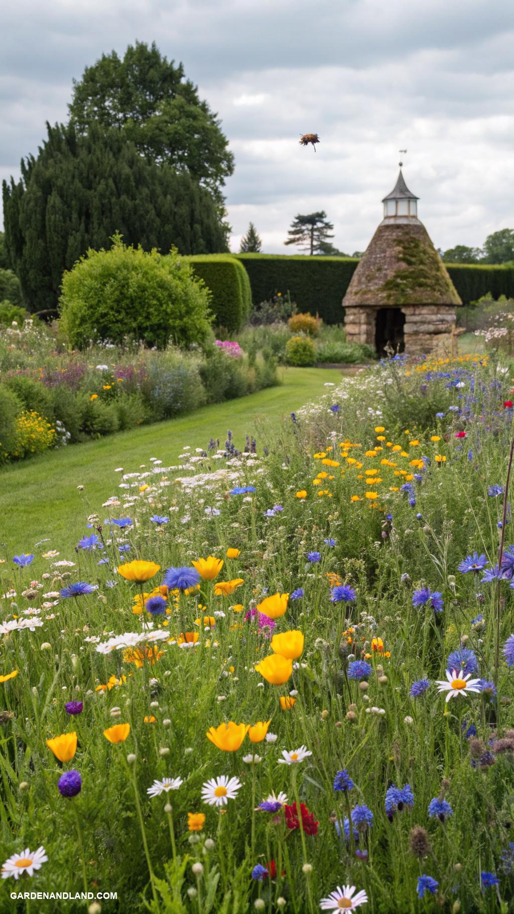 english garden ideas Wildflower meadows to attract pollinators