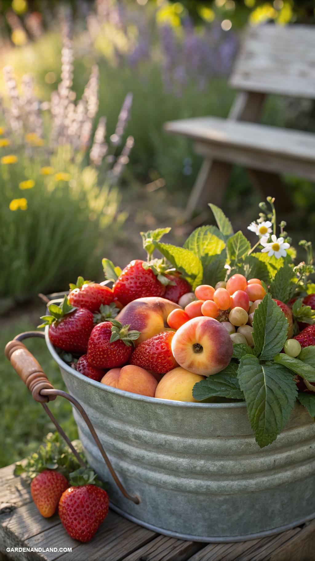 galvanized tub planter ideas Seasonal fruit display for charming aesthetics