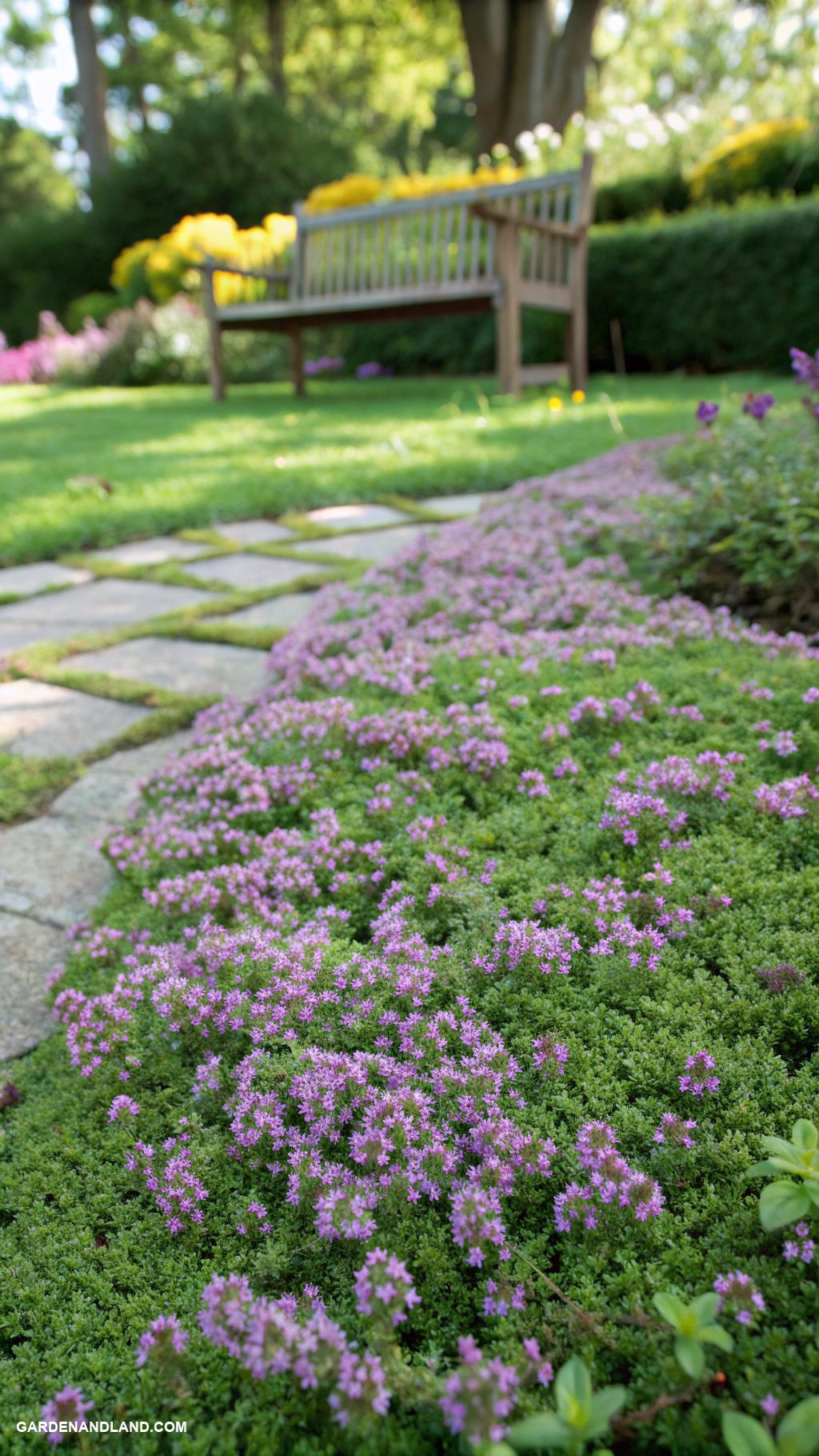 ground cover that chokes out weeds Creeping thyme for fragrant low maintenance cover