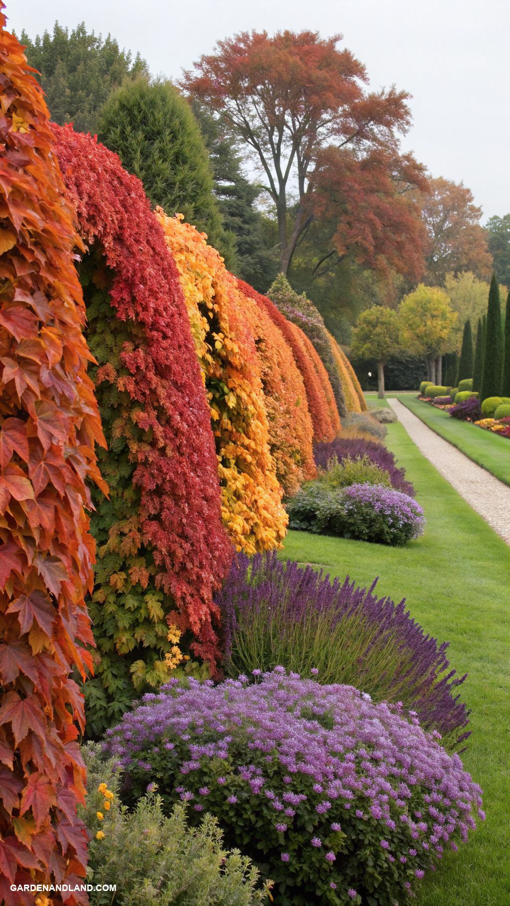 hedge trees Colored foliage hedges for seasonal interest