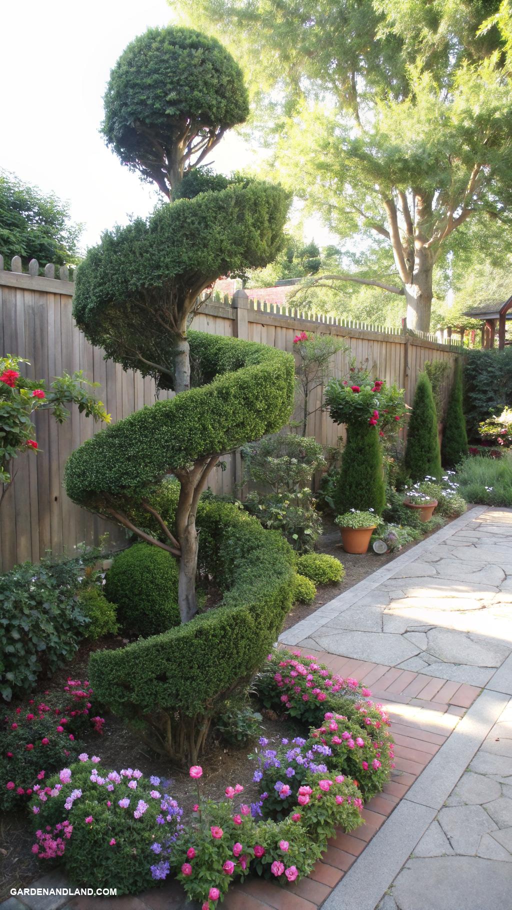 hedge trees Spiral topiary for artistic garden accents