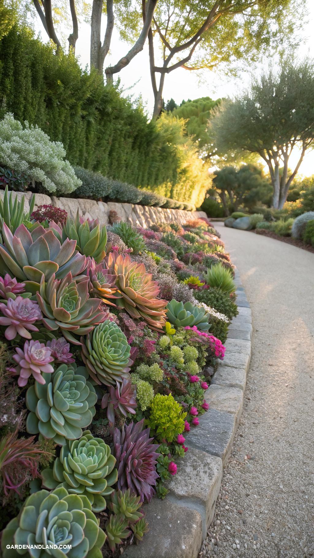 hedge trees Succulent hedge for low maintenance beauty