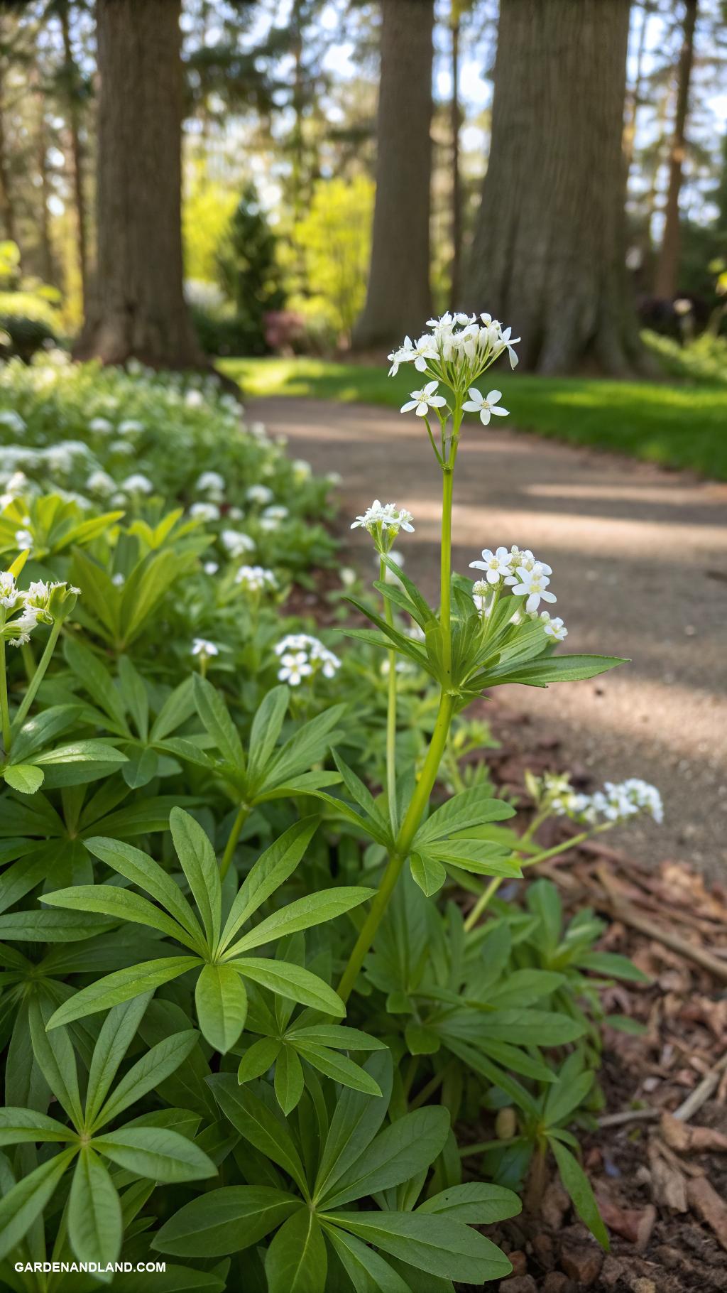 low growing ground cover Sweet Woodruff for fragrant shade cover
