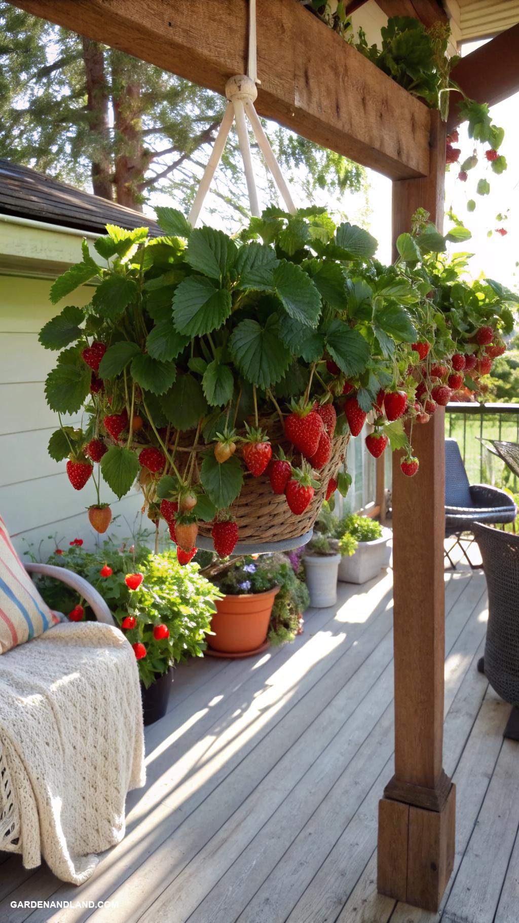 strawberry patch ideas Hanging strawberry baskets for patios