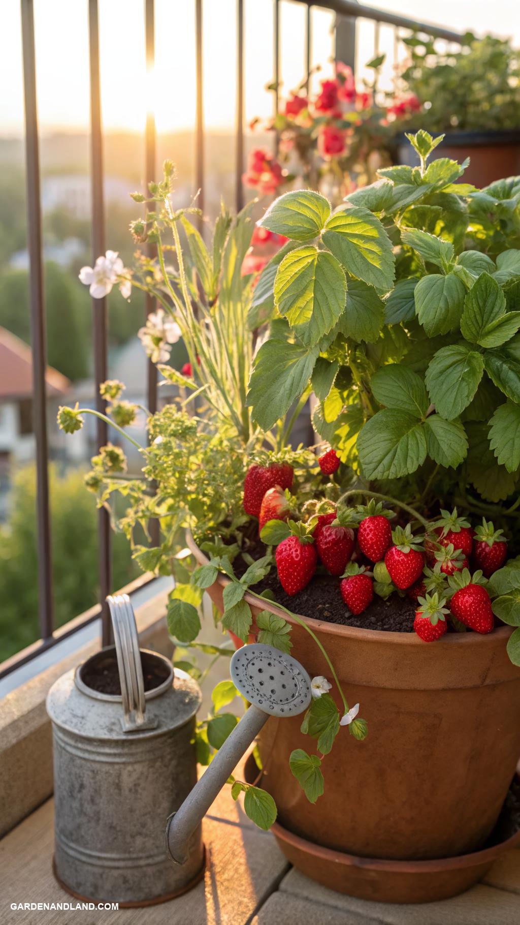 strawberry patch ideas Herb strawberry combinations in container gardens