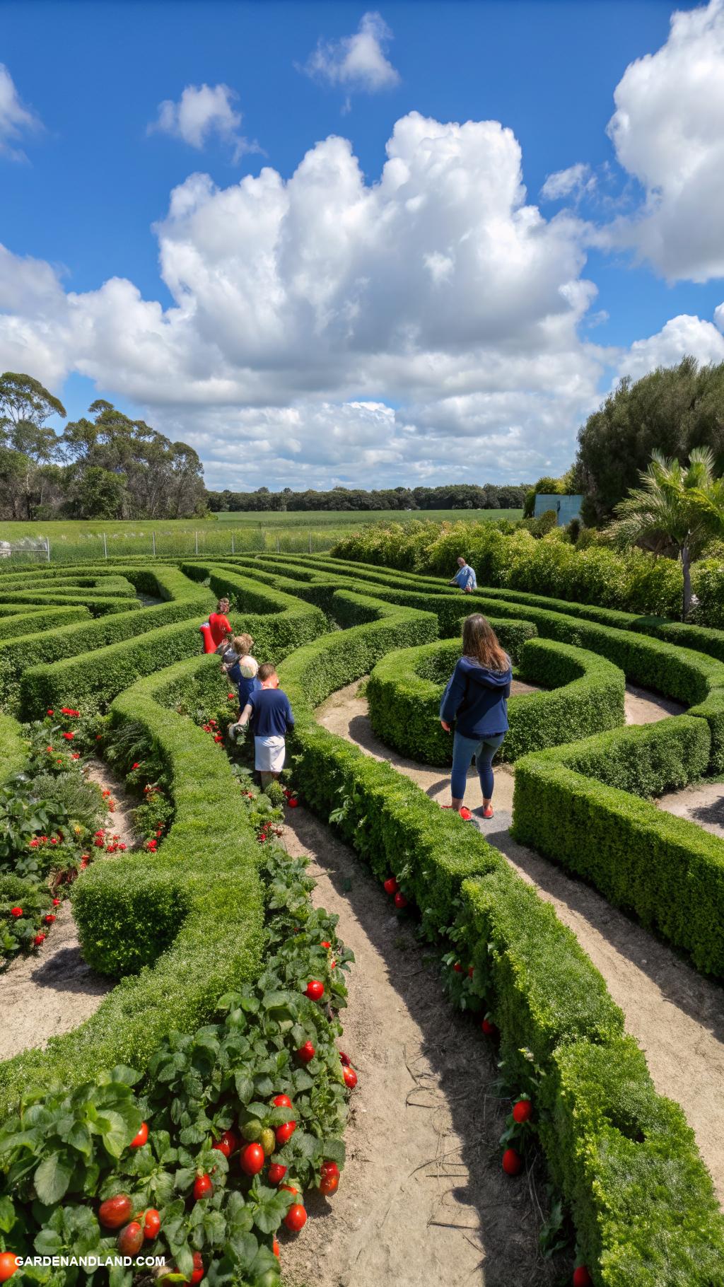 strawberry patch ideas Strawberry maze for fun family activities